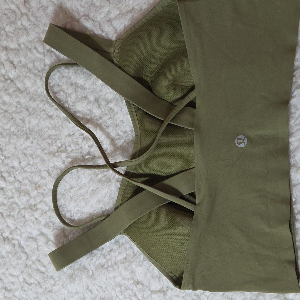Lululemon Athletica Sports Bra in Bronze Green - Picture 4 of 7